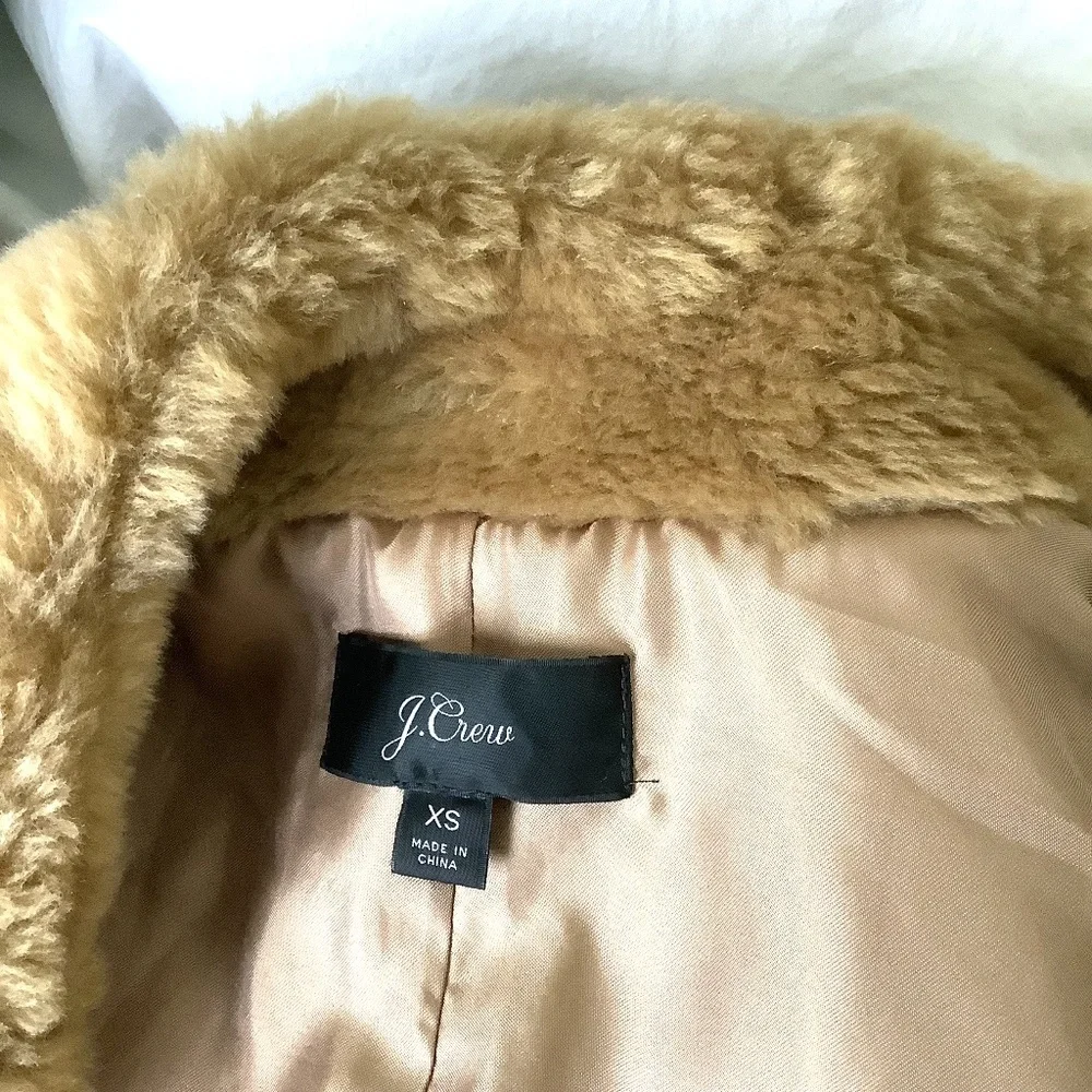 J. Crew Plush‎ Fleece Excursion Vest Tan Soft Blogger Cognac XS